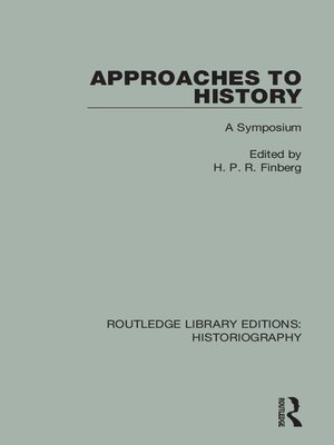 cover image of Approaches to History